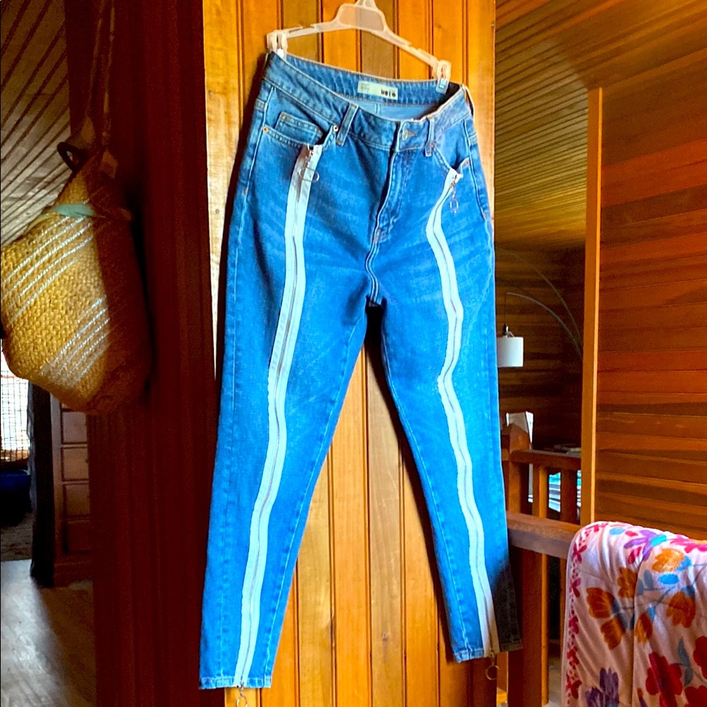 Top shop Moto Zipper Jeans